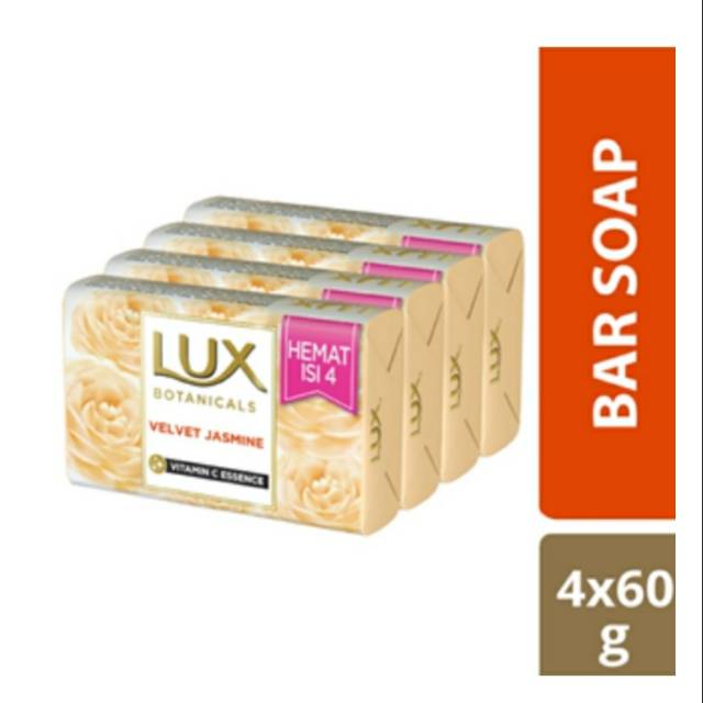 Lux Sabun Batang Velvet Jasmine 75g isi 4