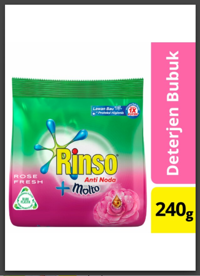 Rinso Molto Detergen Bubuk Rose 240g